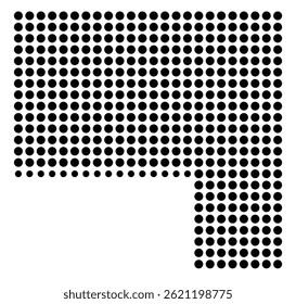 Symbol Map Of the County Elbert (Colorado, US) showing the County with a few black dots