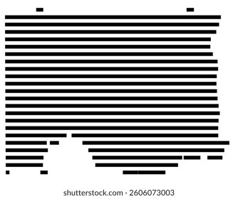 Symbol Map of the County Elmore (Alabama) showing the County with a few black horizontal lines