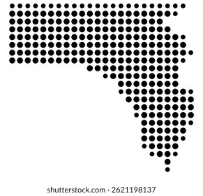 Symbol Map Of the County Fannin (Georgia, US) showing the County with a few black dots