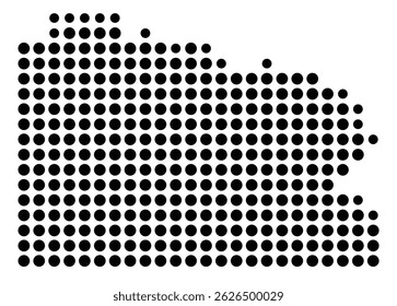Symbol Map Of the County Florence (Wisconsin, US) showing the County with a few black dots