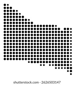 Symbol Map Of the County Foard (Texas, US) showing the County with a few black dots