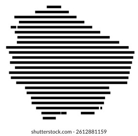 Symbol Map of the County Fort Bend (Texas, US) showing the County with a few black horizontal lines