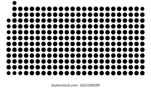 Symbol Map Of the County Franklin (Alabama, US) showing the County with a few black dots