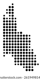 Symbol Map Of the County Franklin (Maine, US) showing the County with a few black dots