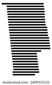 Symbol Map of the County Franklin (New York) showing the County with a few black horizontal lines