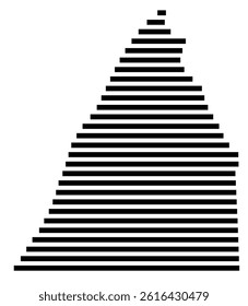 Symbol Map of the County Franklin (Pennsylvania, US) showing the County with a few black horizontal lines