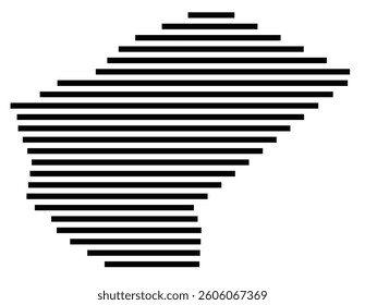 Symbol Map of the County Glascock (Georgia) showing the County with a few black horizontal lines
