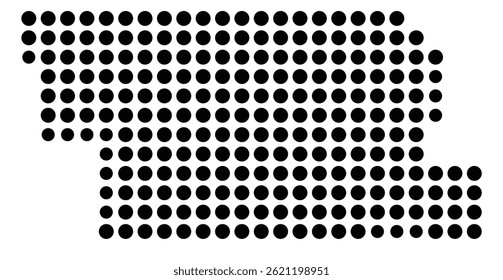 Symbol Map Of the County Glenn (California, US) showing the County with a few black dots