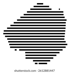 Symbol Map of the County Goliad (Texas, US) showing the County with a few black horizontal lines