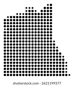 Symbol Map Of the County Graham (Arizona, US) showing the County with a few black dots