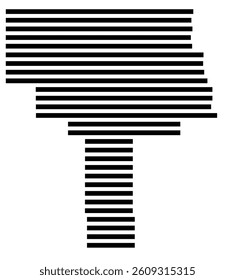 Symbol Map of the County Grant (New Mexico) showing the County with a few black horizontal lines