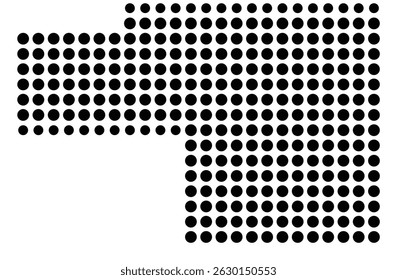 Symbol Map Of the County Grant (South Dakota, US) showing the County with a few black dots