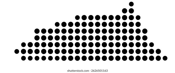 Symbol Map Of the County Grayson (Virginia, US) showing the County with a few black dots