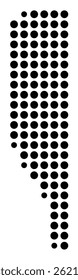 Symbol Map Of the County Greenlee (Arizona, US) showing the County with a few black dots