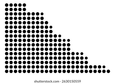 Symbol Map Of the County Gregory (South Dakota, US) showing the County with a few black dots