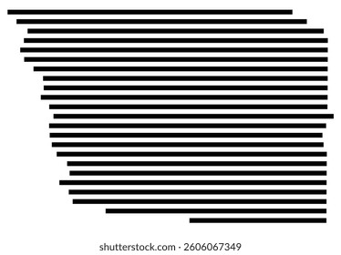 Symbol Map of the County Harris (Georgia) showing the County with a few black horizontal lines