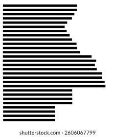Symbol Map of the County Highlands (Florida) showing the County with a few black horizontal lines