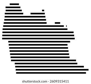 Symbol Map of the County Hillsborough (New Hampshire) showing the County with a few black horizontal lines