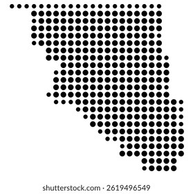 Symbol Map Of the County Holt (Missouri, US) showing the County with a few black dots