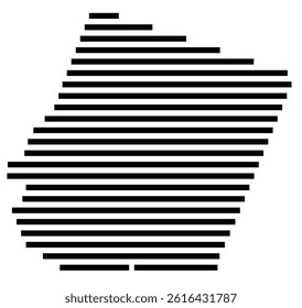 Symbol Map of the County Howard (Missouri, US) showing the County with a few black horizontal lines