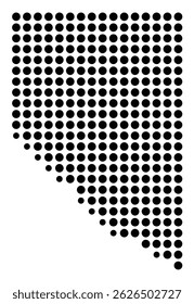 Symbol Map Of the County Hudspeth (Texas, US) showing the County with a few black dots