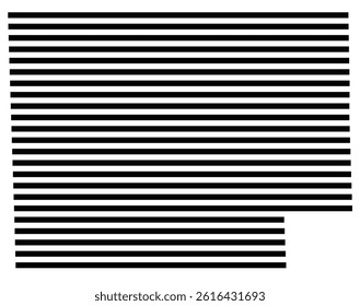 Symbol Map of the County Huron (Ohio, US) showing the County with a few black horizontal lines
