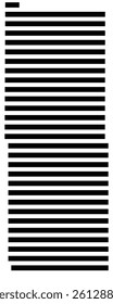 Symbol Map of the County Hyde (South Dakota, US) showing the County with a few black horizontal lines