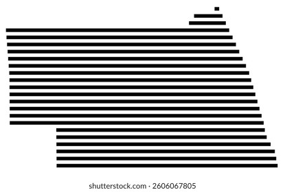 Symbol Map of the County Indian River (Florida) showing the County with a few black horizontal lines