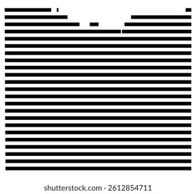 Symbol Map of the County Iowa (Wisconsin, US) showing the County with a few black horizontal lines
