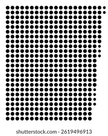 Symbol Map Of the County Itawamba (Mississippi, US) showing the County with a few black dots