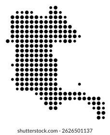 Mapa de símbolos do Condado de James City (Virgínia, EUA) mostrando o Condado com alguns pontos pretos