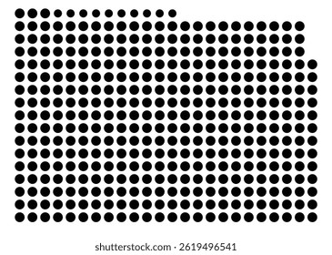Symbol Map Of the County Jasper (Missouri, US) showing the County with a few black dots