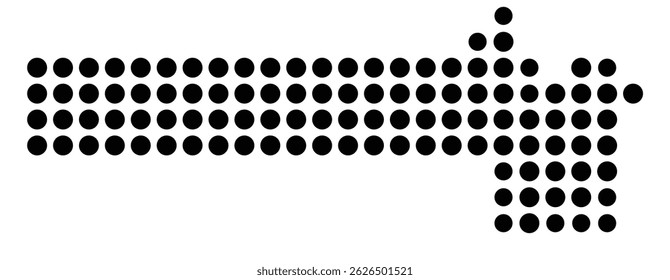 Symbol Map Of the County Juab (Utah, US) showing the County with a few black dots