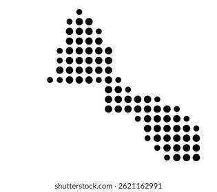 Symbol Map Of the County Kalawao (Hawaii, US) showing the County with a few black dots
