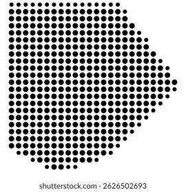 Symbol Map Of the County Kendall (Texas, US) showing the County with a few black dots