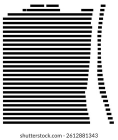 Symbol Map of the County Kenedy (Texas, US) showing the County with a few black horizontal lines