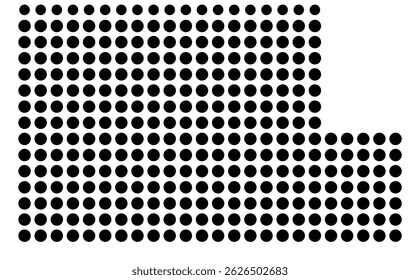 Symbol Map Of the County Kimble (Texas, US) showing the County with a few black dots