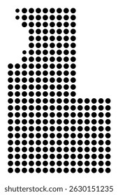 Symbol Map Of the County Klamath (Oregon, US) showing the County with a few black dots