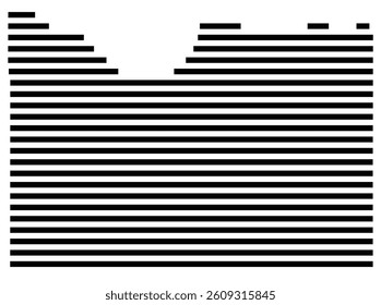 Symbol Map of the County Knox (Nebraska) showing the County with a few black horizontal lines