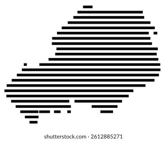 Symbol Map of the County Knox (Tennessee, US) showing the County with a few black horizontal lines