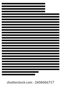 Symbol Map of the County Kootenai (Idaho) showing the County with a few black horizontal lines