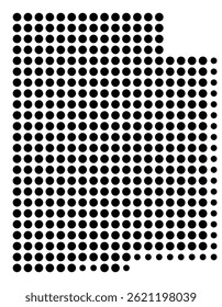 Symbol Map Of the County Kootenai (Idaho, US) showing the County with a few black dots