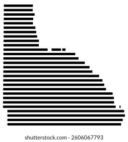 Symbol Map of the County Lafayette (Florida) showing the County with a few black horizontal lines