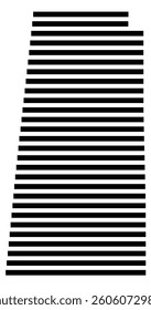 Symbol Map of the County Lamar (Alabama) showing the County with a few black horizontal lines