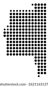 Symbol Map Of the County Lanier (Georgia, US) showing the County with a few black dots