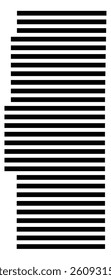 Symbol Map of the County Lea (New Mexico) showing the County with a few black horizontal lines