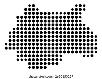 Symbol Map Of the County Lewis (Tennessee, US) showing the County with a few black dots