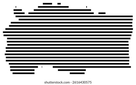 Symbol Map of the County Linn (Oregon, US) showing the County with a few black horizontal lines