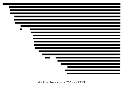 Symbol Map of the County Loving (Texas, US) showing the County with a few black horizontal lines