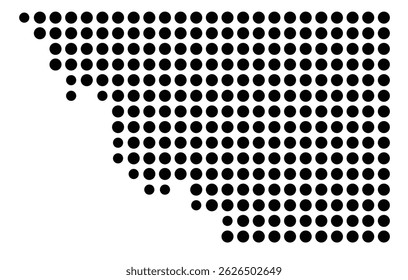 Symbol Map Of the County Loving (Texas, US) showing the County with a few black dots